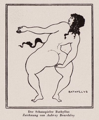 Bathyllus, Romeinse danser en pantomimusartiest (pen en inkt) door Aubrey (after) Beardsley