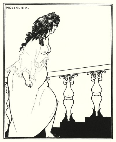 Messalina terugkerend van het bad (gravure) door Aubrey (after) Beardsley