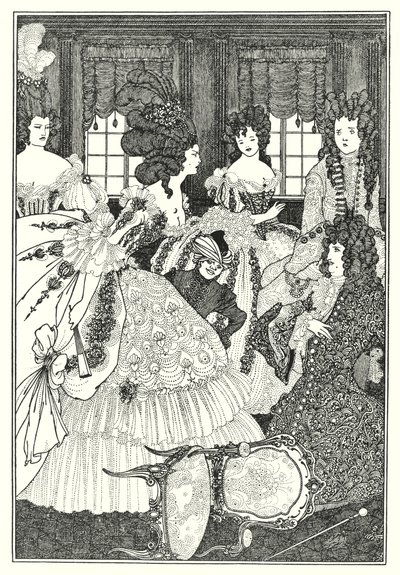De Slag van de Beaux en de Belles (gravure) door Aubrey (after) Beardsley