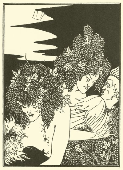 De Val van de Vintage (lithografie) door Aubrey (after) Beardsley