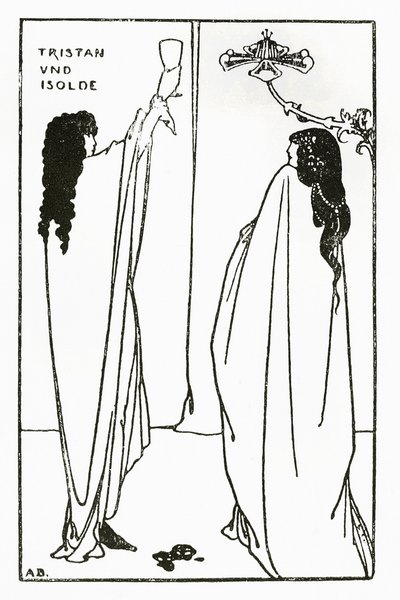 Een Herhaling van Tristan und Isolde, illustratie uit 