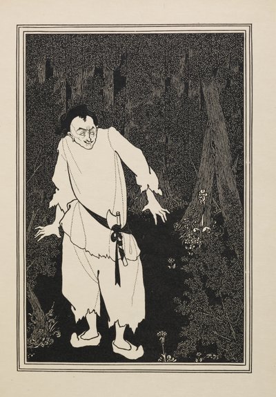 Ali Baba in het bos, uit een Boek van Vijftig Tekeningen door Aubrey Beardsley
