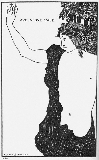 Ave atque vale Hail and Farewell door Aubrey Beardsley