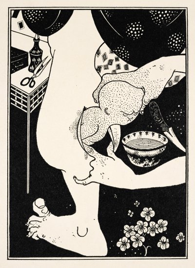 Geboorte uit de kuit van het been, illustratie uit 
