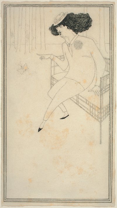 Karikatuur van J.M. Whistler door Aubrey Beardsley