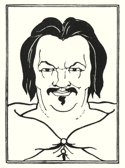 Omslagontwerp, zijkant door Aubrey Beardsley