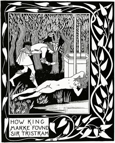 Hoe koning Marke Sir Tristram vond, illustratie uit 