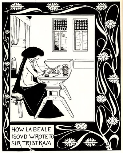 Hoe La Beale Isoud Schreef aan Sir Tristram. Illustratie bij het boek Le Morte d