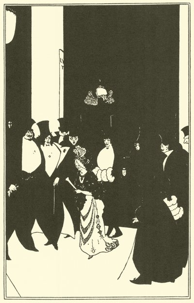 Lady Golds escorte door Aubrey Beardsley