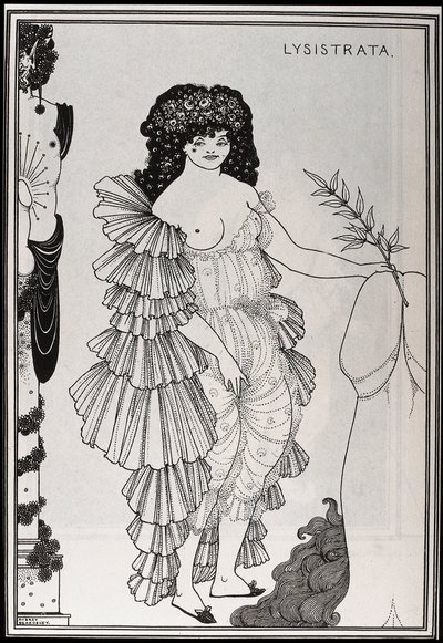 Lysistrate beschermt haar seks door Aubrey Beardsley
