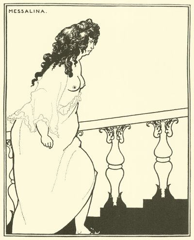 Messalina terugkerend van het bad door Aubrey Beardsley