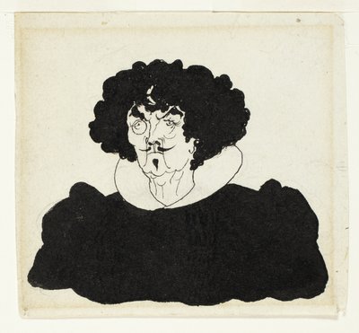 Portret van Whistler in Spaanse 17e-eeuwse kostuum door Aubrey Beardsley