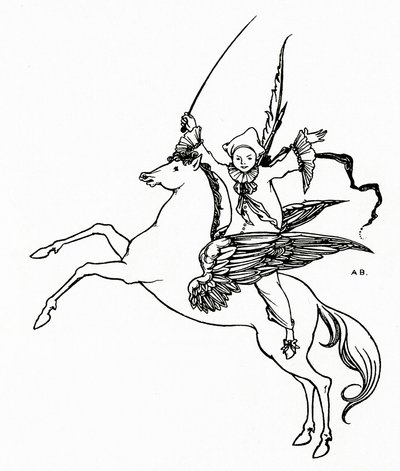 Puck op Pegasus, 1894 door Aubrey Beardsley