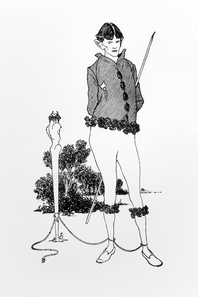 Zelfportret Gebonden aan een Herm door Aubrey Beardsley