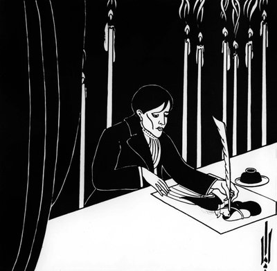 Zelfportret door Aubrey Vincent Beardsley (1872-1898) Engelse illustrator en schrijver door Aubrey Beardsley