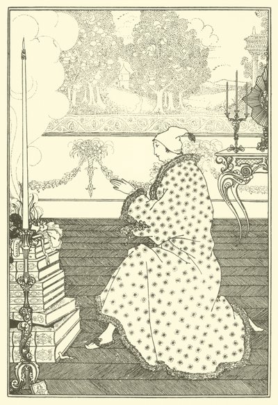 Het gebed van de baron door Aubrey Beardsley