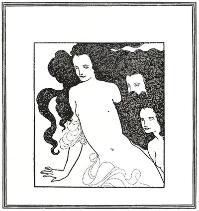 De Komedie van het Rijngoud, frontispice 1872 door Aubrey Beardsley