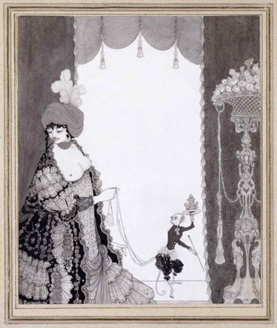 De Dame met de Aap, 1897 door Aubrey Beardsley