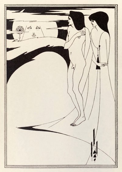 De Vrouw en de Maan door Aubrey Beardsley