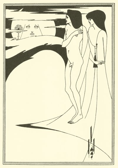 De vrouw in de maan door Aubrey Beardsley