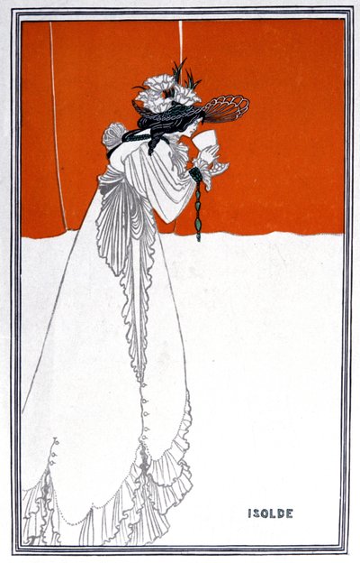 Yseult drinkt de Philtre, Engeland, ca. 1900 door Aubrey Beardsley
