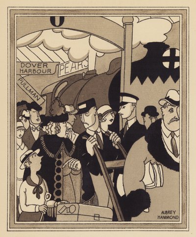 Een Londens spoorwegstation door Aubrey Hammond