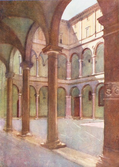 Rome: Cortile van de Cancelleria door Aubrey Waterfield