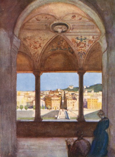 Rome: Vanaf de Loggia van S Angelo door Aubrey Waterfield
