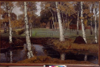 Landschap door Overbeck, Fritz door August Overbeck