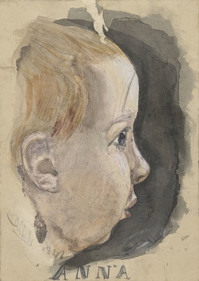 Portret van Anna Allebé door August Allebe