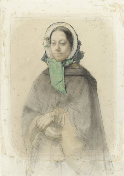Portret van Theresia A. A. Allebé door August Allebe