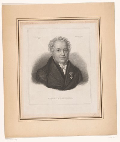 Portret van Christ. Wilh. Nebel door August Brust