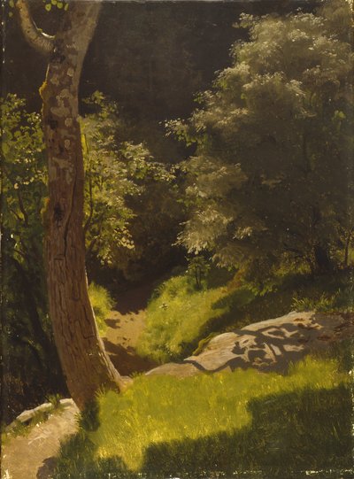 Parklandschap met tuinpad door August Cappelen