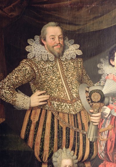 Moritz de Geleerde en zijn Familie (detail) door August Erich