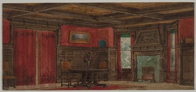 Ontwerp voor interieurontwerp, circa 1880-1900 door August Frederick Biehle