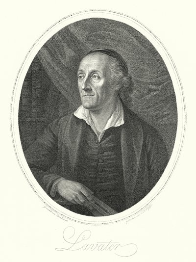 Johann Kaspar Lavater, Zwitserse theoloog, auteur en fysiognomist (gravure) door August Friedrich Oelenhainz