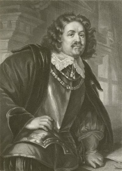 Octavio Piccolomini (gravure) door August Friedrich Pecht