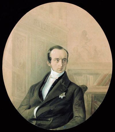 Portret van Prins Vladimir Fyodorovich Odoyevsky door August Friedrichovich Petzold