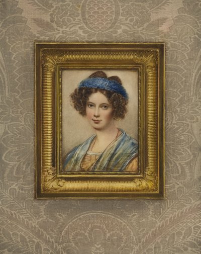 Portret van de vrouw van Ludwig von Borstell door August Grahl