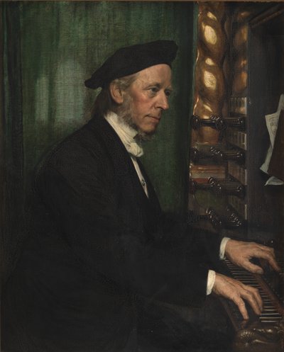 Domorganist in Roskilde, professor Hans Matthison-Hansen, schoonvader van de kunstenaar door August Jerndorff