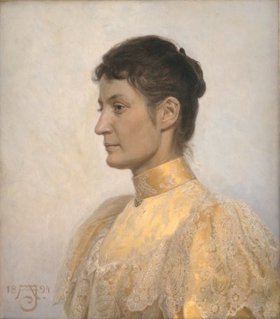 Portret van Marie Oppermann door August Jerndorff
