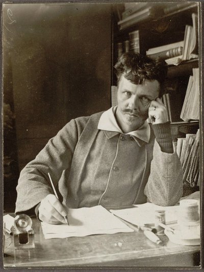 Zelfportret door August Johan Strindberg