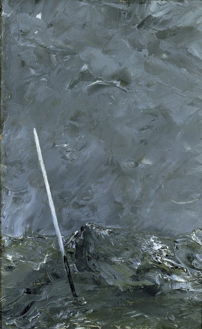 Stormachtige Zee Boei zonder Topmarkering door August Johan Strindberg