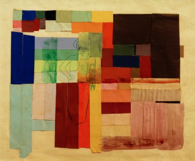 Abstracte compositie met vrouw door August Macke