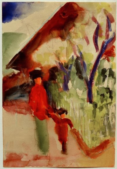 Bij het Zwitserse Huis door August Macke