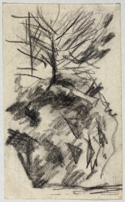 Boom op de helling door August Macke