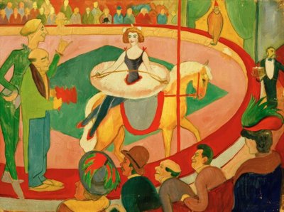 Circusbeeld I: Kunstamazone door August Macke