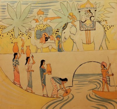 De droom van de jongeling – sprookjesvertelster door August Macke