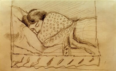 Elisabeth, slapend door August Macke