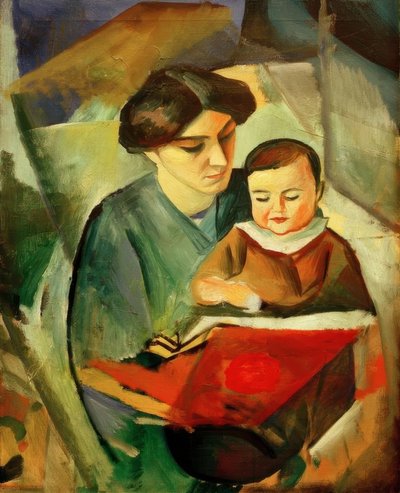 Elisabeth en Walterchen door August Macke